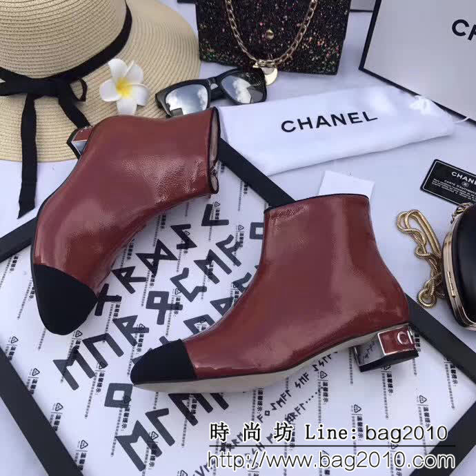 CHANEL香奈兒 官網同步 2018秋冬走秀C家 皺牛皮時尚短靴 QZS2002
